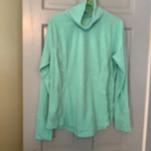Mint green turtle neck fleece